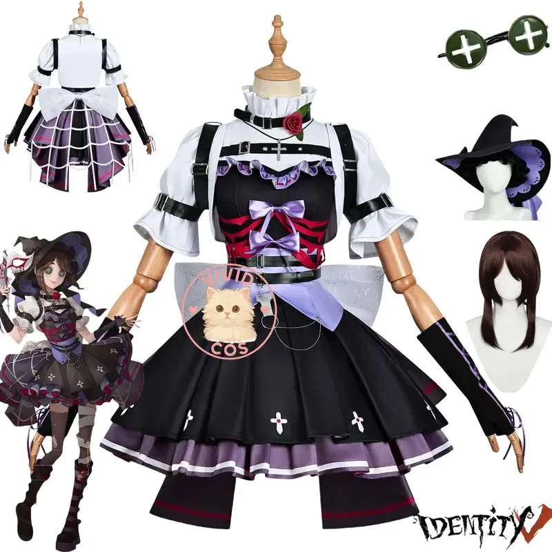 لعبة الهوية الخامس البستاني تأثيري لعب الأدوار زي إيما وودز أنيمي لطيف لوليتا فستان شعر مستعار مجموعة كاملة للنساء الساخن كوميك كون البدلة