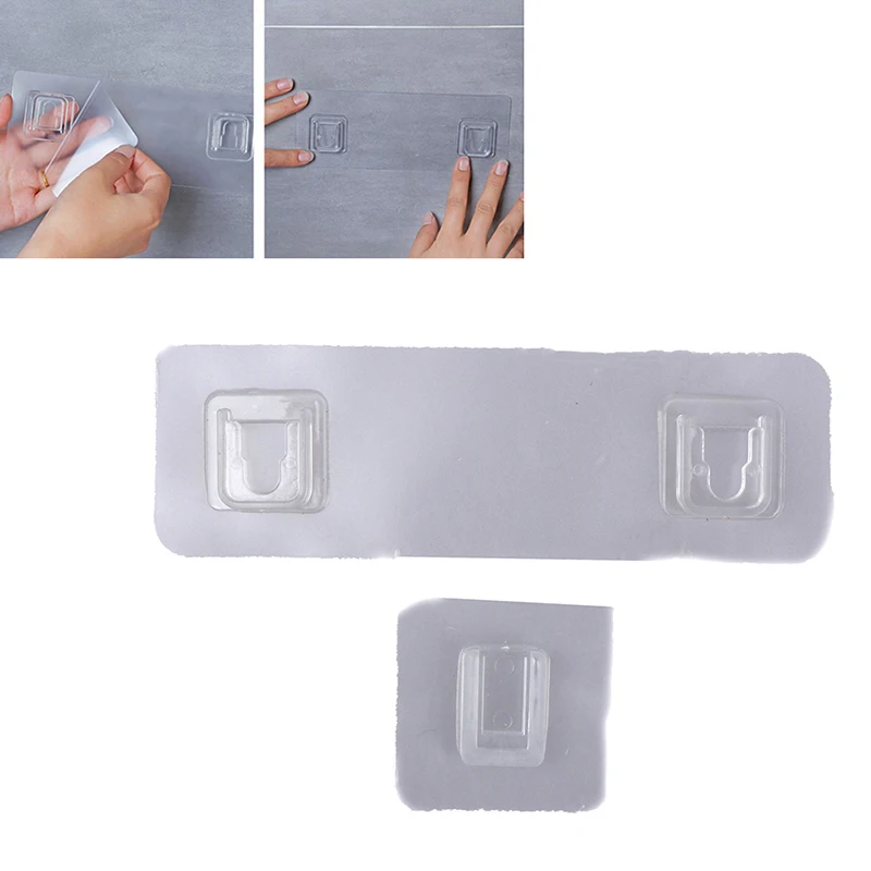 

2/4pcs Home Plastic Hooks Waterproof Sticky Hook For Kitchen Bathroom Shelf Sticker Sticking Wall Strong Adhesive Hook Hanger