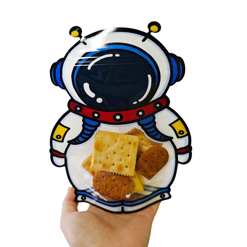 5/10/20/30/50Pcs Cartoon Astronaut Gift Bag Kids Snack Candy Packaging Bag Plastic Seal Bags Party Gift Packaging Birthday Bags