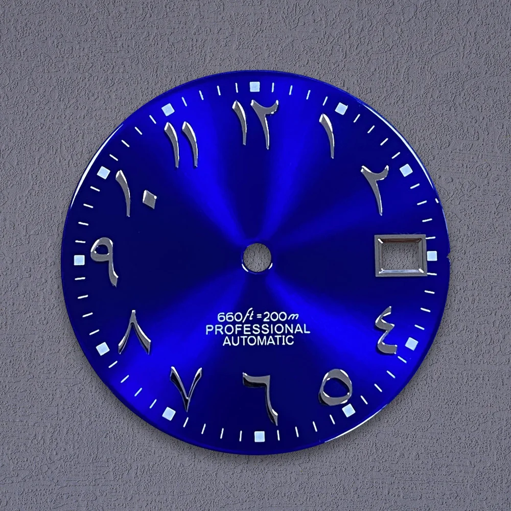 New Nh35 Dial S Logo 28.5mm Arabic Letter Numerals Dial No Luminous For NH35 Movements Watch Modification Accessories