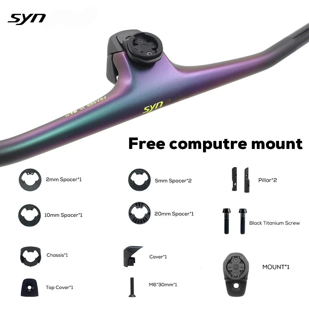 

SYN FRASER IC SL WC Chameleon For Sparks Frame -20° Full Carbon Fibre Integrated Cockpit MTB Handlebar Titanium screws