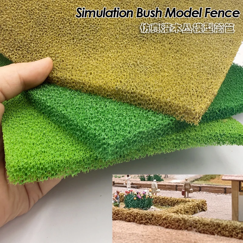 30*50cm Diy Handmade Miniature Sand Table Material Micro Landscape Sponge Lawn Green Simulation Fake Shrub Hedge Greening Model