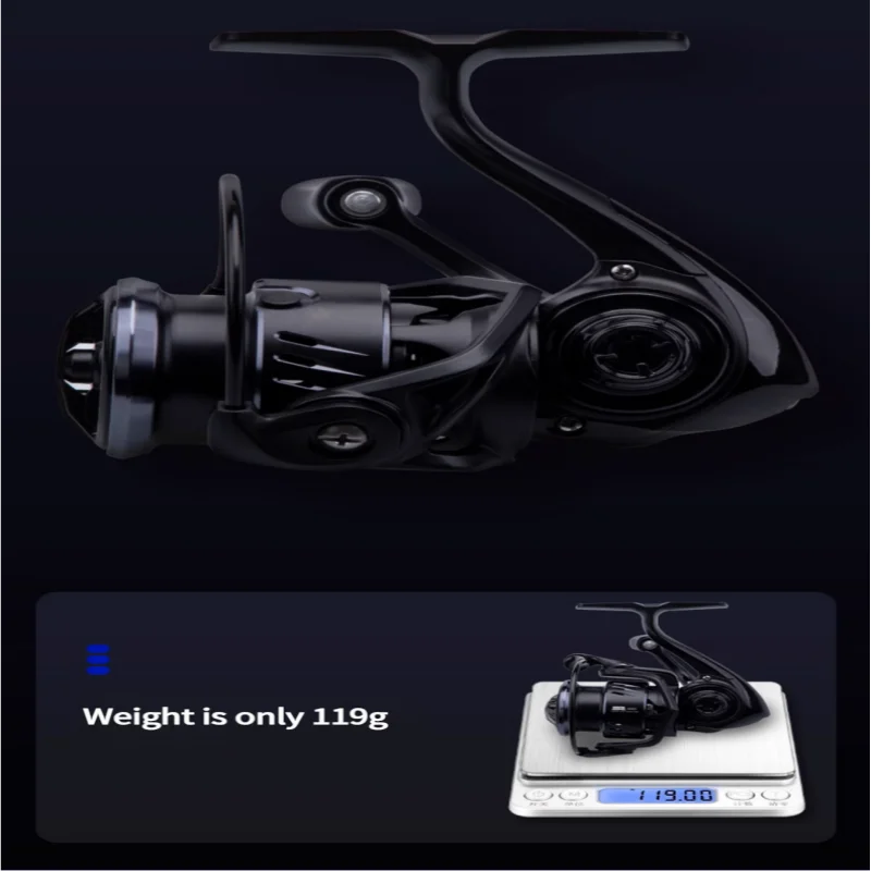 Mavllos S2 نسبة بكرة الغزل الصغيرة من الكربون 5.2:1 800S 1000S 119g ضوء دوار منخفض القصور الذاتي مقاوم للماء بكرة صيد مضادة للصدأ #6