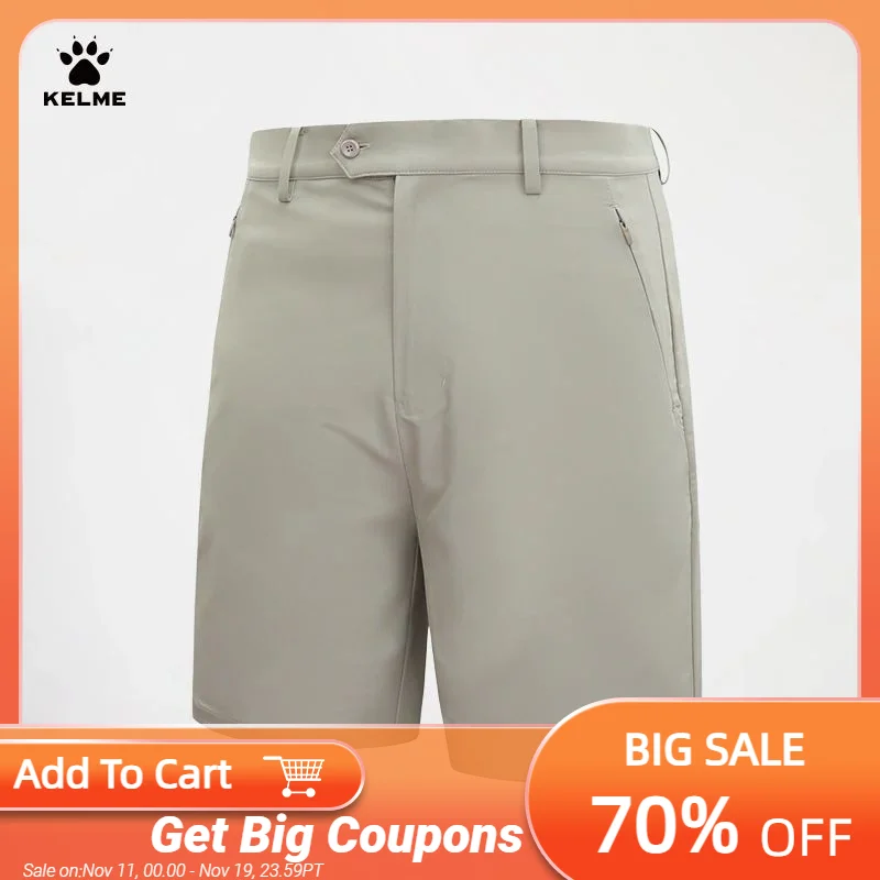 

Kelme Business Men's Capris New Casual Breathable Woven Shorts And Suit Pants