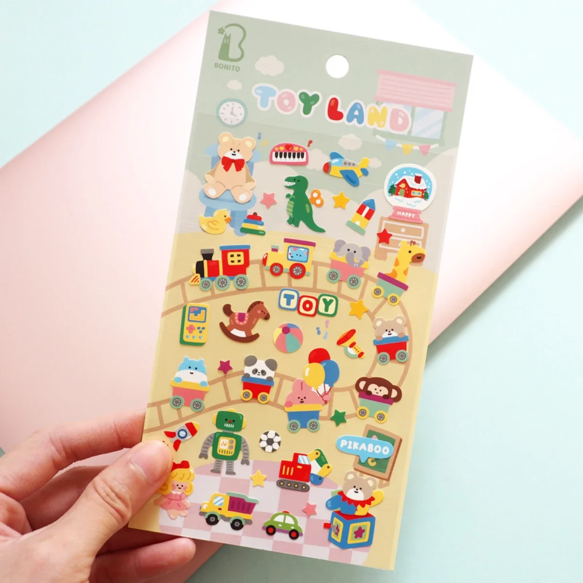 

30 pcs/lot Korean Import Original BONITO Cartoon Toy Land Paper Stickers Scrapbooking Diy Journal Diary Sticker Cute Decor Gift