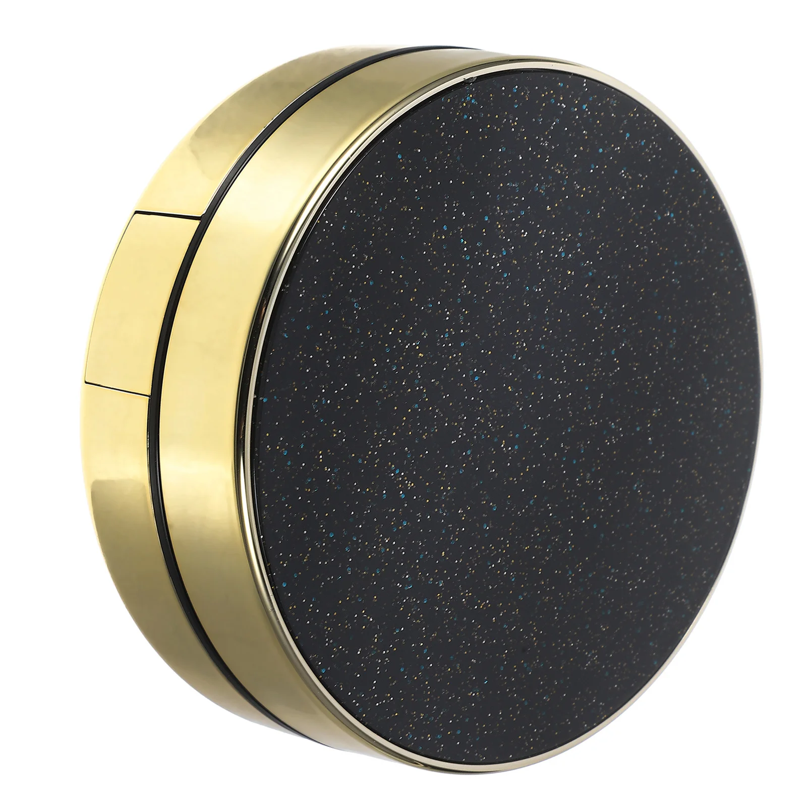 

Black 2 Layer Round Pressed Powder Box Empty Blusher Container Refillable Makeup Storage with Mirror Portable Organizer