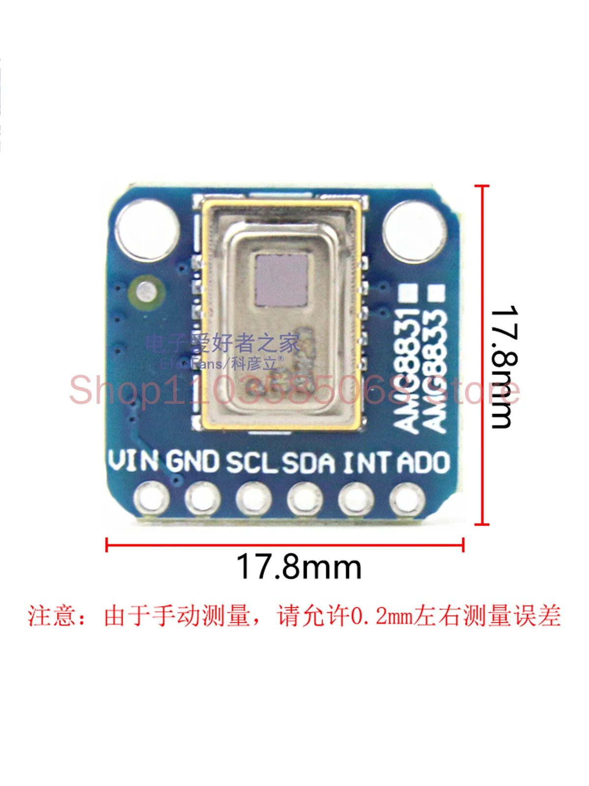 AMG8833 Infrared Thermal Imager Module 8x8 Infrared Infrared Thermal Imaging Sensor Array Temperature Measurement Board