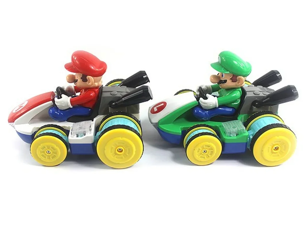 Gioco Super Mario Bros Remote Car Toys Anime Figures Luigi Mario Action Figure Toy modello da collezione giocattoli regalo di natale di compleanno per bambini