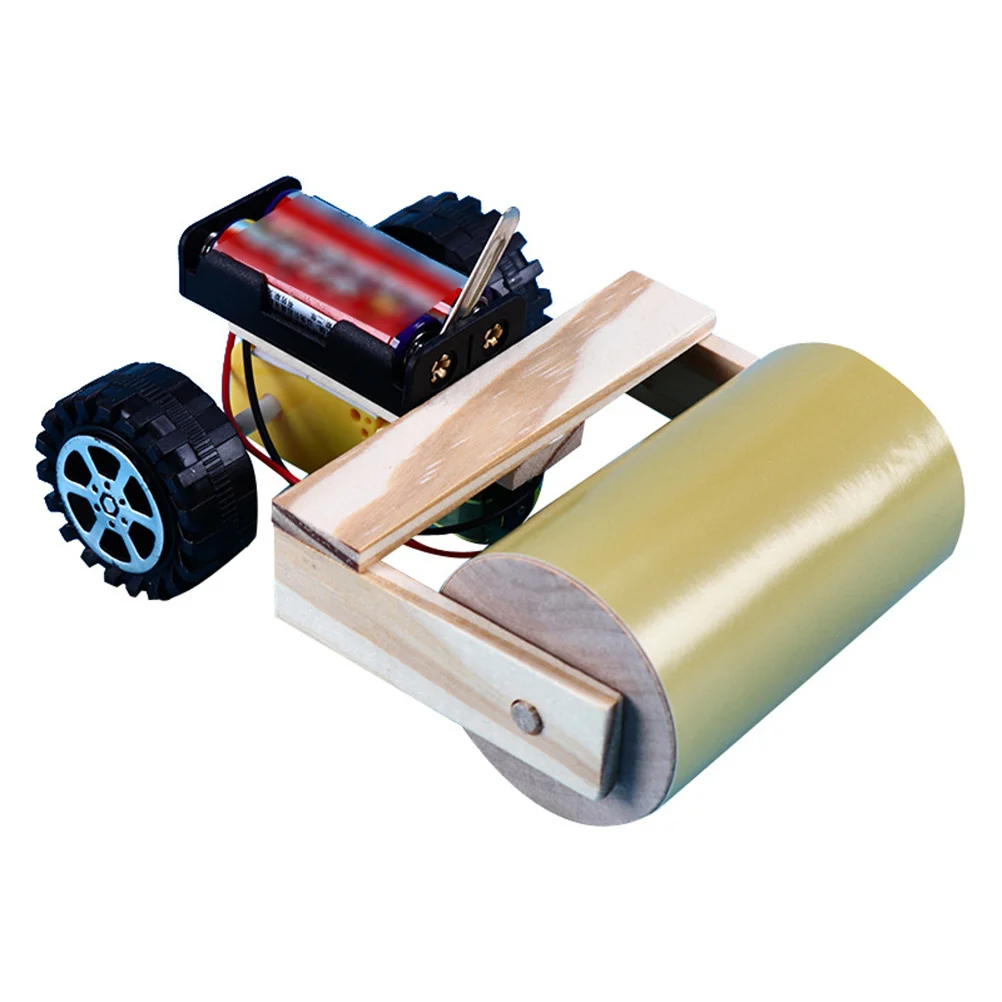 Rouleau de bricolage en bois, assemblage manuel, tige de voiture éducative, expérience scientifique, enseignement, apprentissage, divertissement