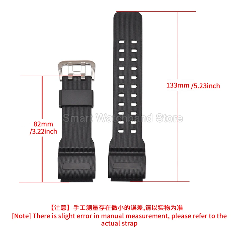 ل كاسيو Mudmaster GWG-100/GSG-100 رمادي/كاكي/أحمر الراتنج حزام ساعة مشبك خاص حجم خاص مقاوم للرطوبة شريط متين