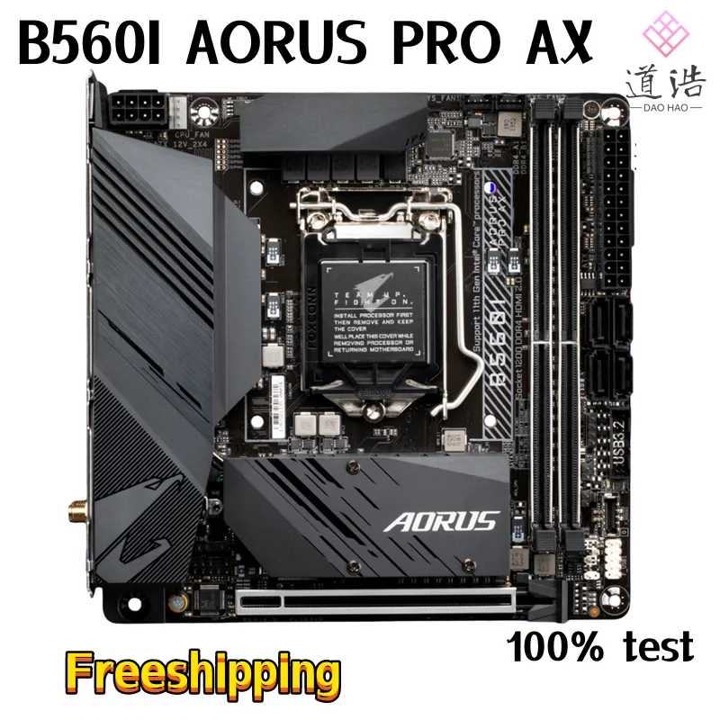 For B560I AORUS PRO AX Motherboard 64GB HDMI DP M.2 LGA 1200 DDR4 Mini-ITX B560 Mainboard 100% Tested Fully Work