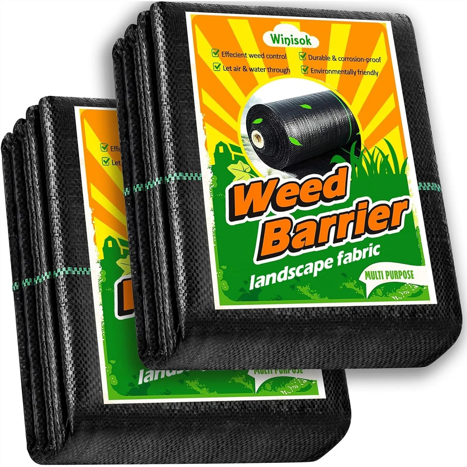 Heavy Duty Weed Barrier Landscape Fabric 3FT x 100FT, Thicken Garden Weed Mats Cloth for Weed Control Mulch Breathable