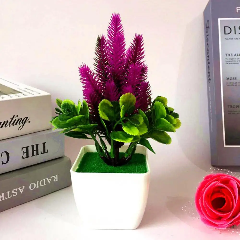 زهرة اصطناعية بلاستيكية لتزيين المنزل ، بوعاء بونساي ، لحفل الزفاف ، غرفة المعيشة ، مكتب ، حديقة ، مكتب ، الربيع والصيف #6