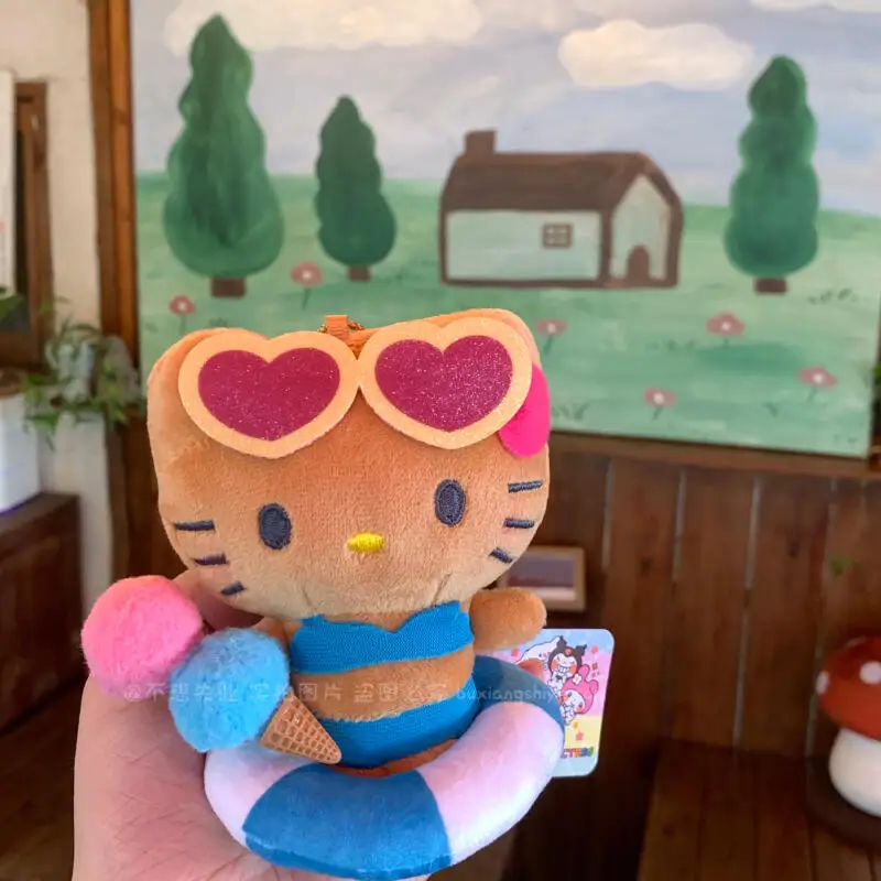 Sanrio Hello Kitty Cartoon Ijs Zwemmen Ring Hanger Auto Sleutelhanger Rugzak Hanger Kleding Accessoires Meisje Halloween Cadeau