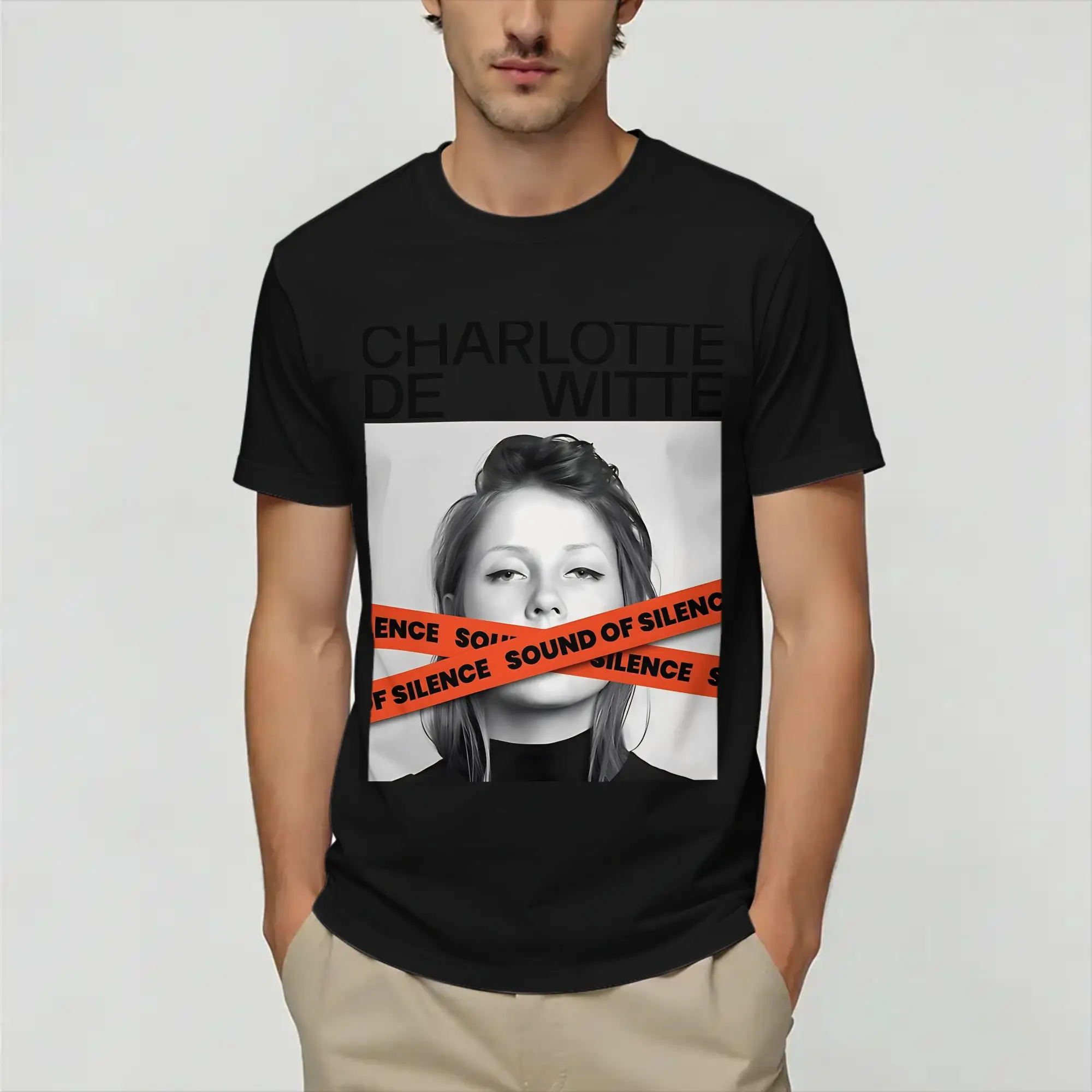 Charlotte De Witte T-shirt d'été en coton pour couple, T-shirt de loisirs avec logo personnalisé, T-shirt à manches courtes, Streetwear