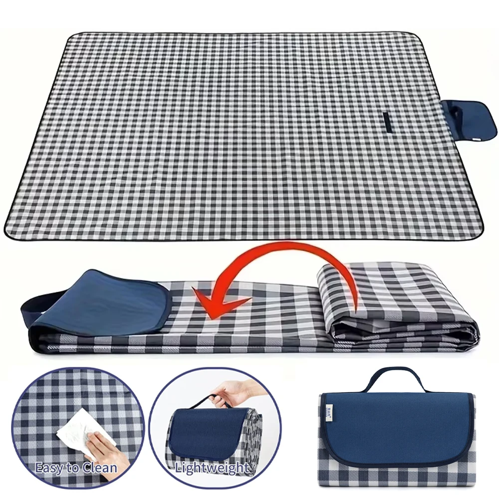 Couverture de pique-nique imperméable, couverture de camping, couverture de voyage, couverture de plage, tapis de pique-nique 300x200cm XXL pliable et portable