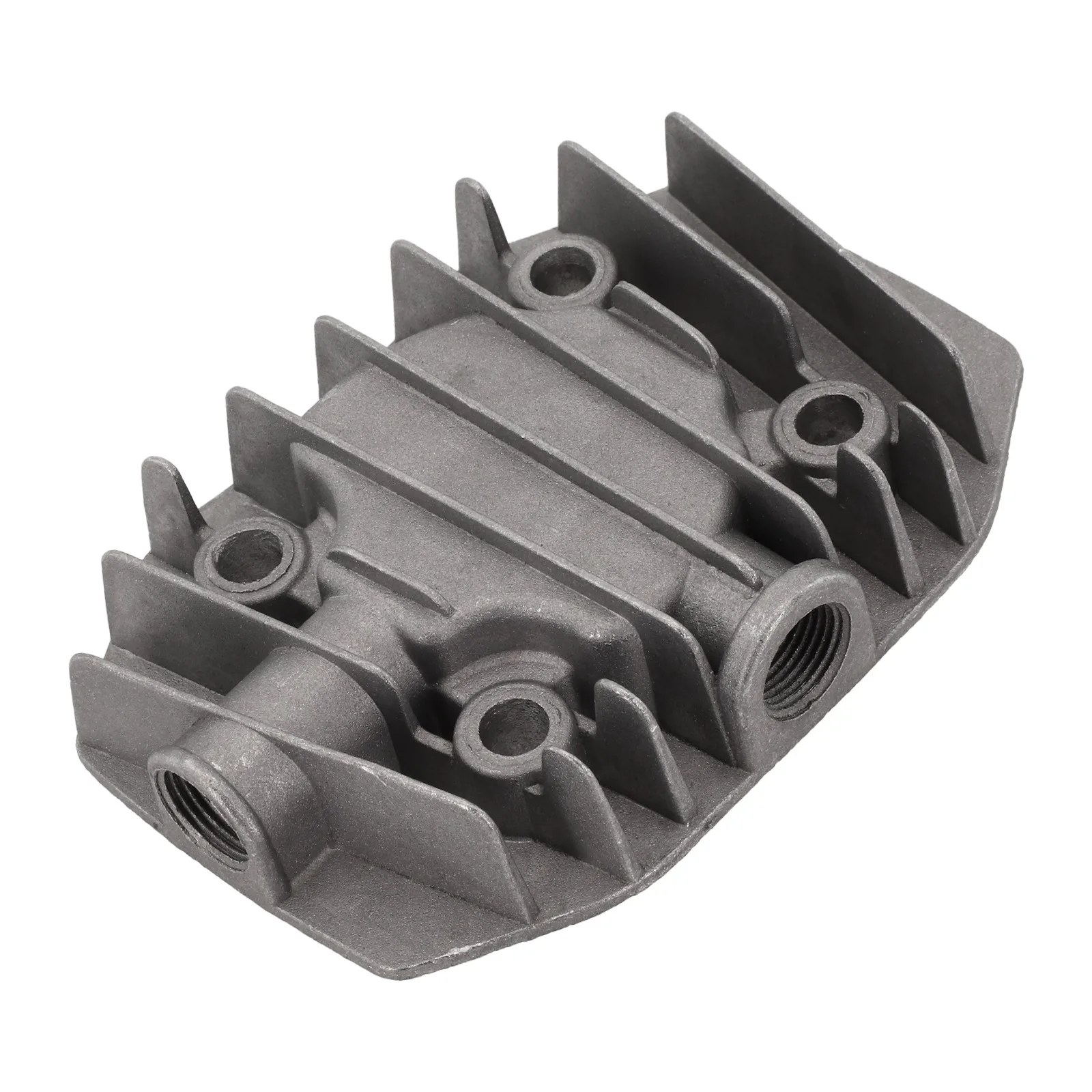 Center Hole Distance Marked for Air Pump Parts for Air Compressor Cylinder Head High Pressure Resistance High Temperature