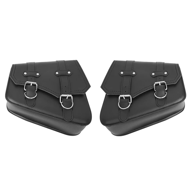 

Universal Motorcycle Saddle Bags PU Leather Motorcycle Swing Arm Tool Bag For Softails Sportsters Choppers Waterproof Side Bags