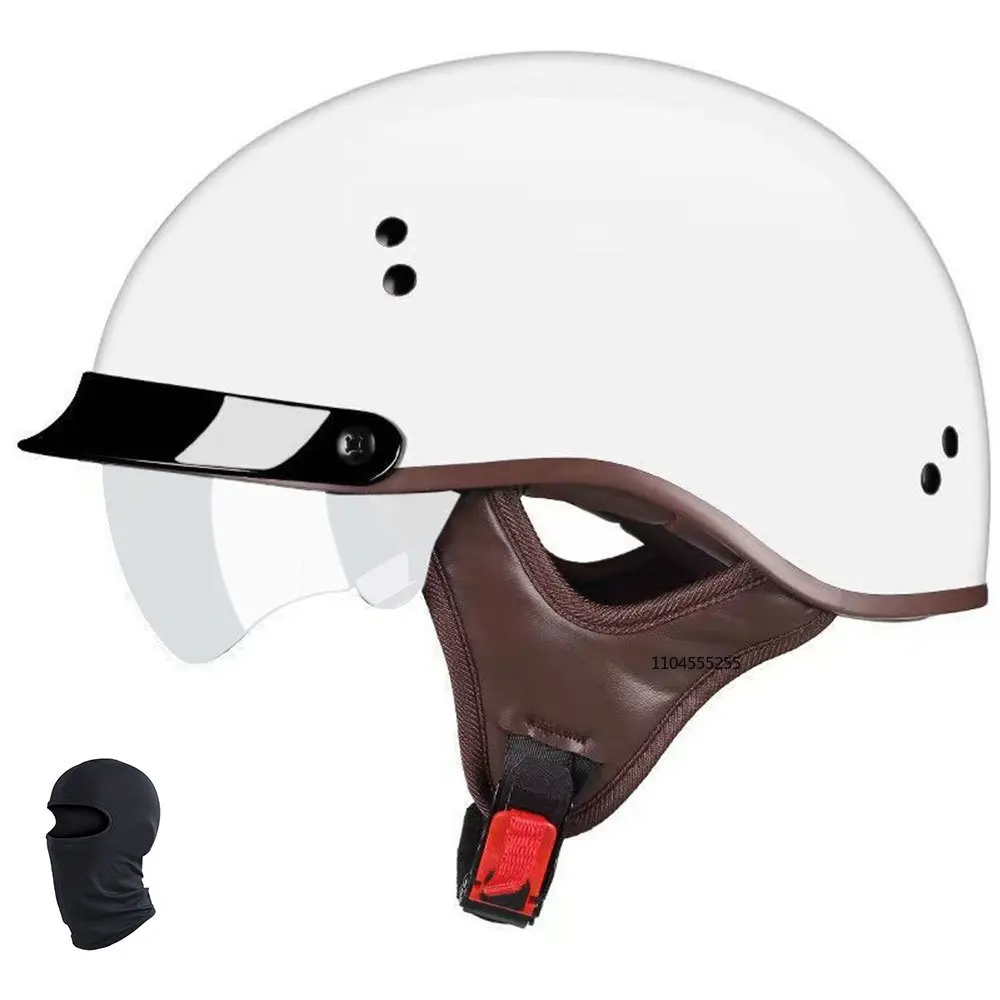 

Retro Motorcycle Helmet Vintage German Half Helmet Open Face Motorbike Scooter Casco Moto Helmet DOT Approved Size M-XXL