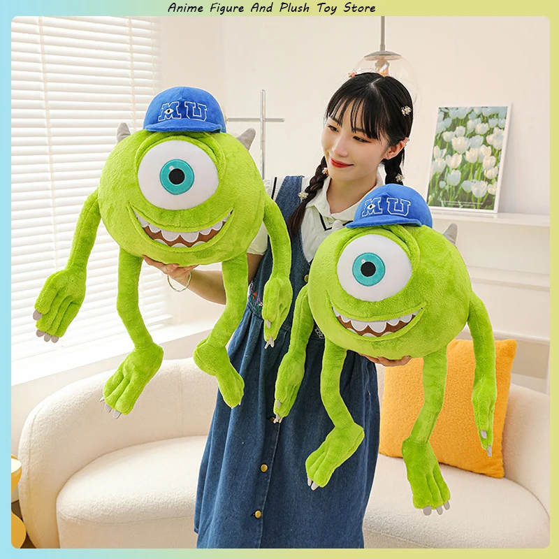 Disney 80cm Monster University Power Company Mike Wears A Hat Big Eye Doll Long Legs Big Eye Stuffed Peluches De PelíCulas