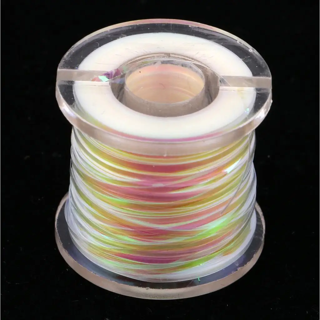 1 Spool, Tying Tinsel Tape Reflective Flash Fishing Tape DIY Tool