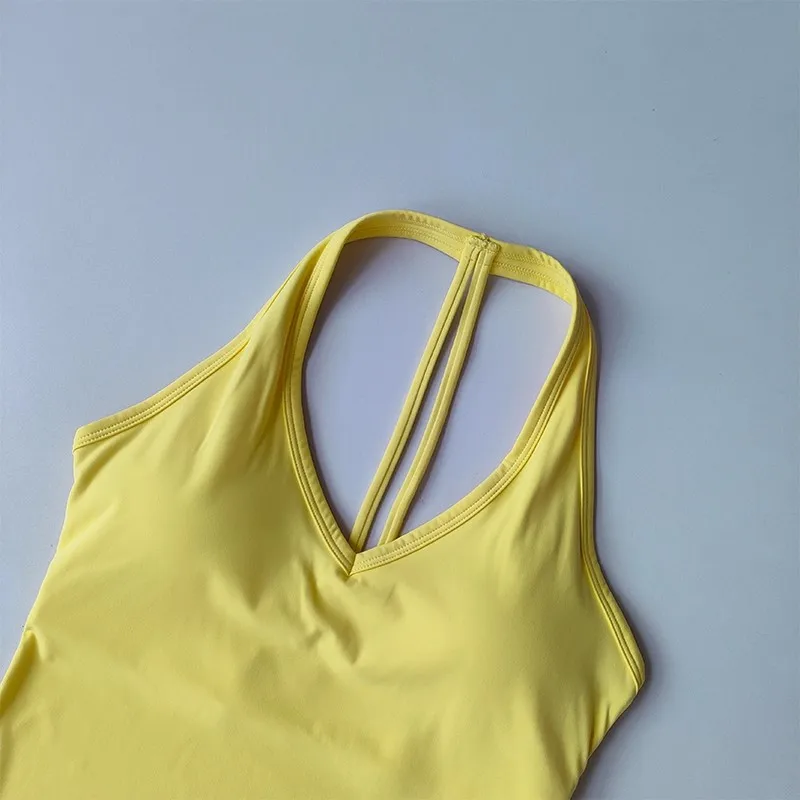 Atmungsaktive Sport-BH-Polster für Damen, Push-up-BH mit hängendem Hals, sexy Sport-Weste mit offenem Rücken, Yoga-Tanktop, Fitness- und Trainings-Top für das Gym – Detail 18