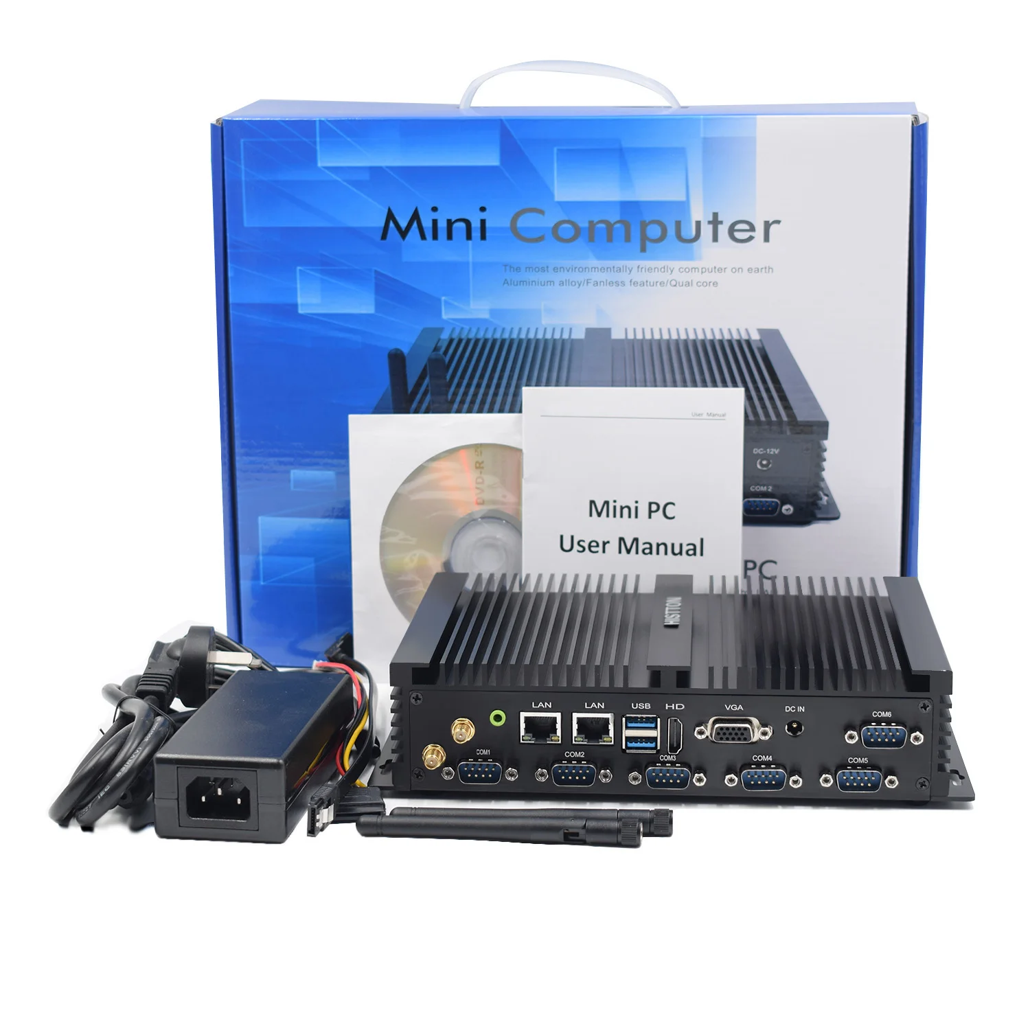 Precio de fábrica Mini computadora industrial HYSTOU Intel Core i5-4200u computadora de escritorio estable DDR3 Windows 7/10 Linux 6 × Com HD