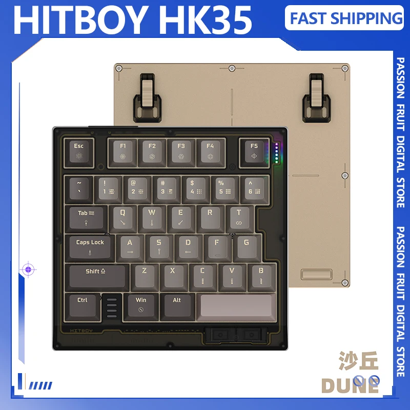 

Механическая клавиатура HITBOY HK35, магнитный переключатель, 8 кГц, проводная, 35 клавиш, быстрый триггер, 0,005 мм, игровая клавиатура для киберспорта, RBG, Windows Mac