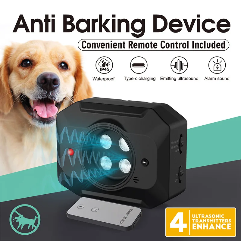 Dispositivo antiladridos ultrasónico recargable y seguro para perros
