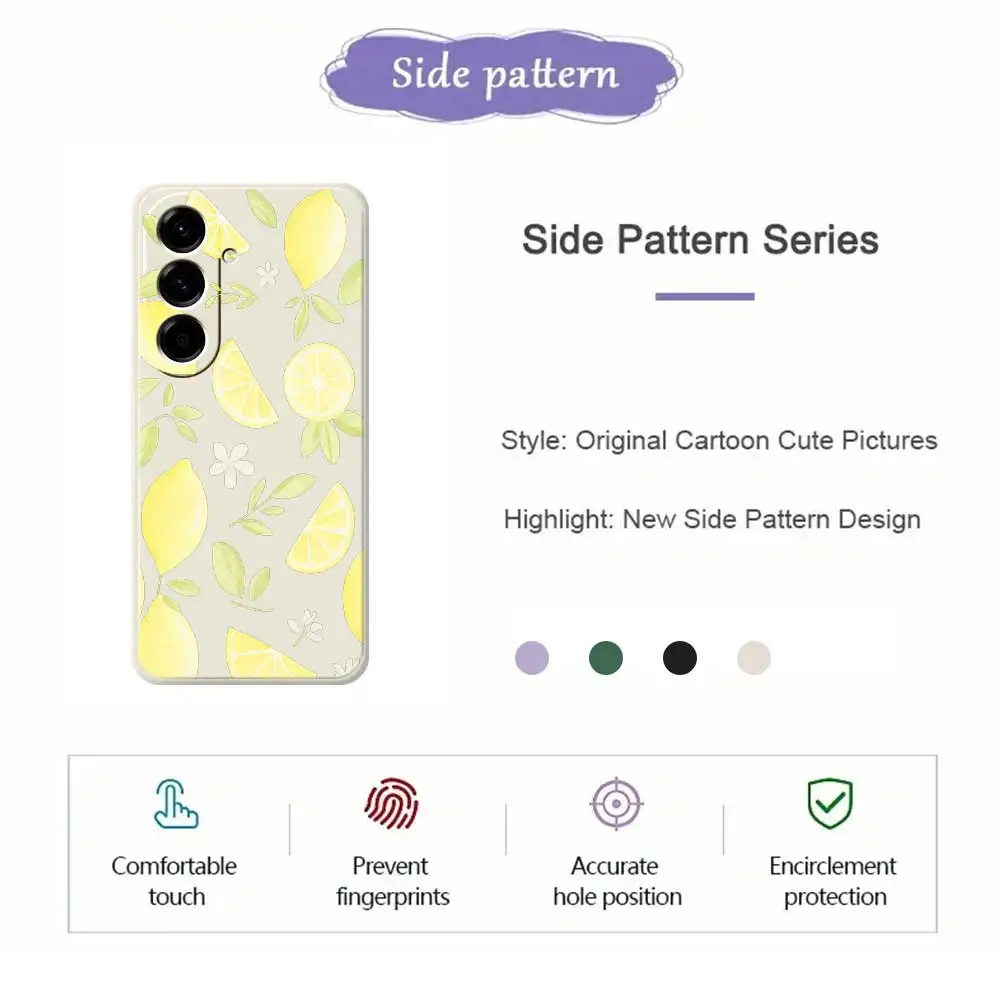 الليمون الطازج نمط قضية الهاتف لسامسونج غالاكسي A56 A32 A23 A22 5G A32 A23 4G A55 A54 A53 A52 A51 A35 A34 A31 A25 A24 غطاء ناعم