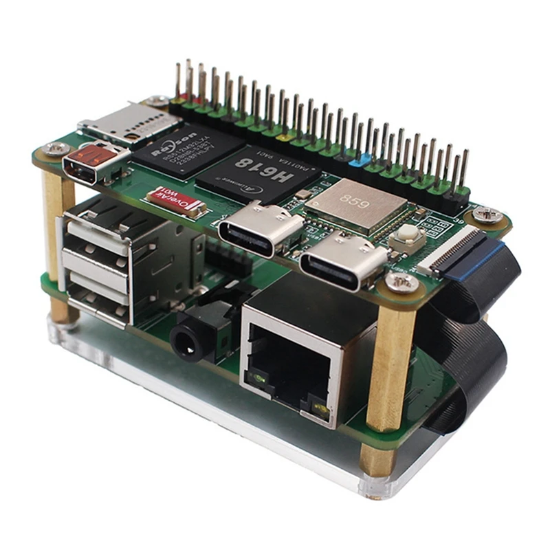 アクリルベースの壁拡張ボード,オーディオ出力,イーサネットポート100m,USB 2.0x3.5mm