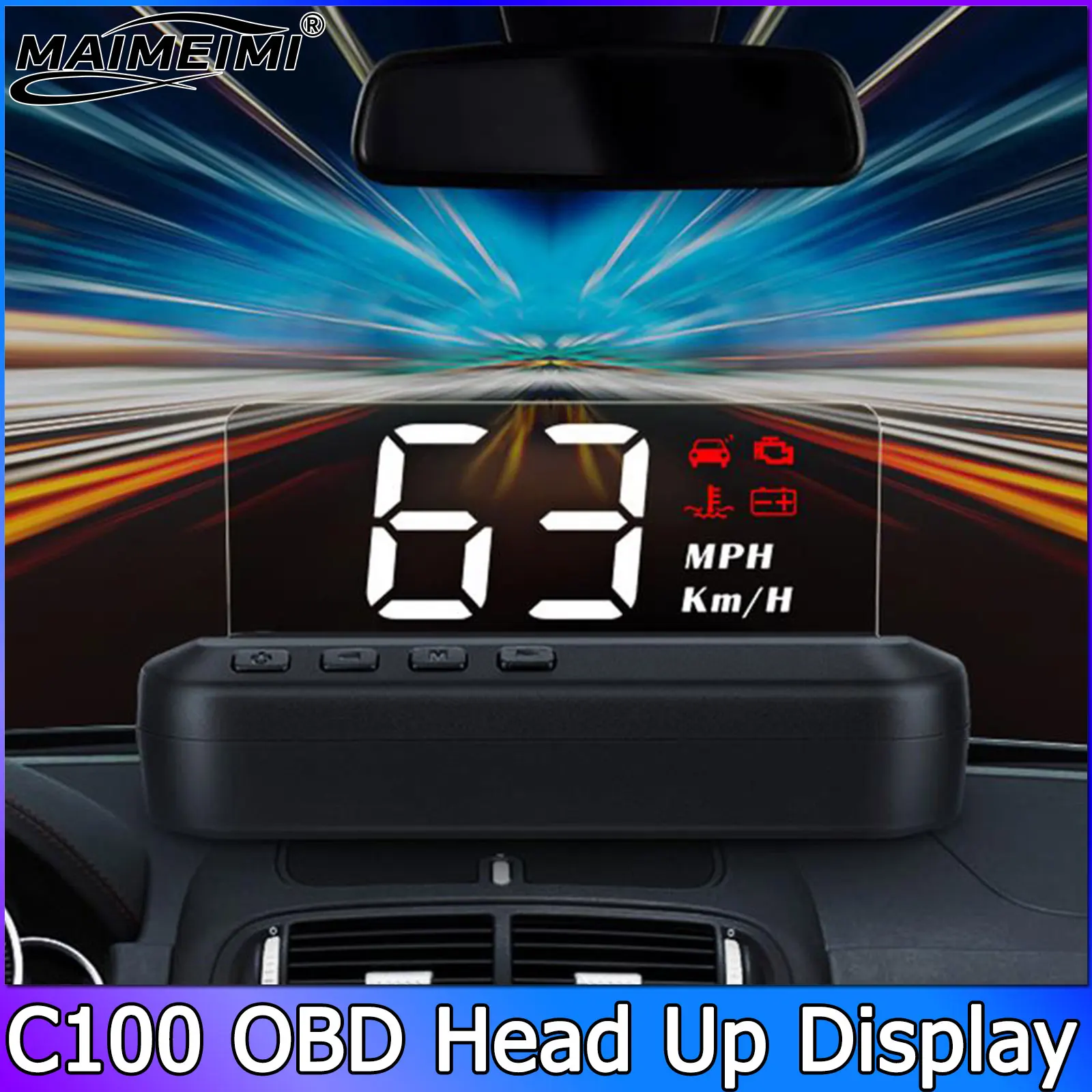 C100 Obd Hud Speedo… - image