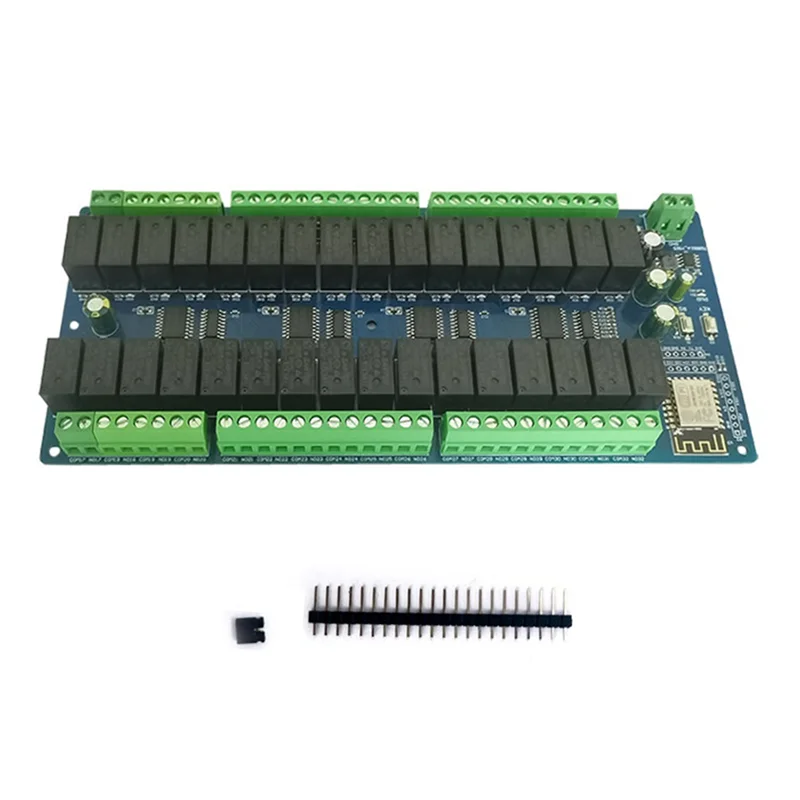 DC24V Power Supply ESP8266 Development Board WiFi 32-Way Relay Module ESP-12F Secondary Development Board