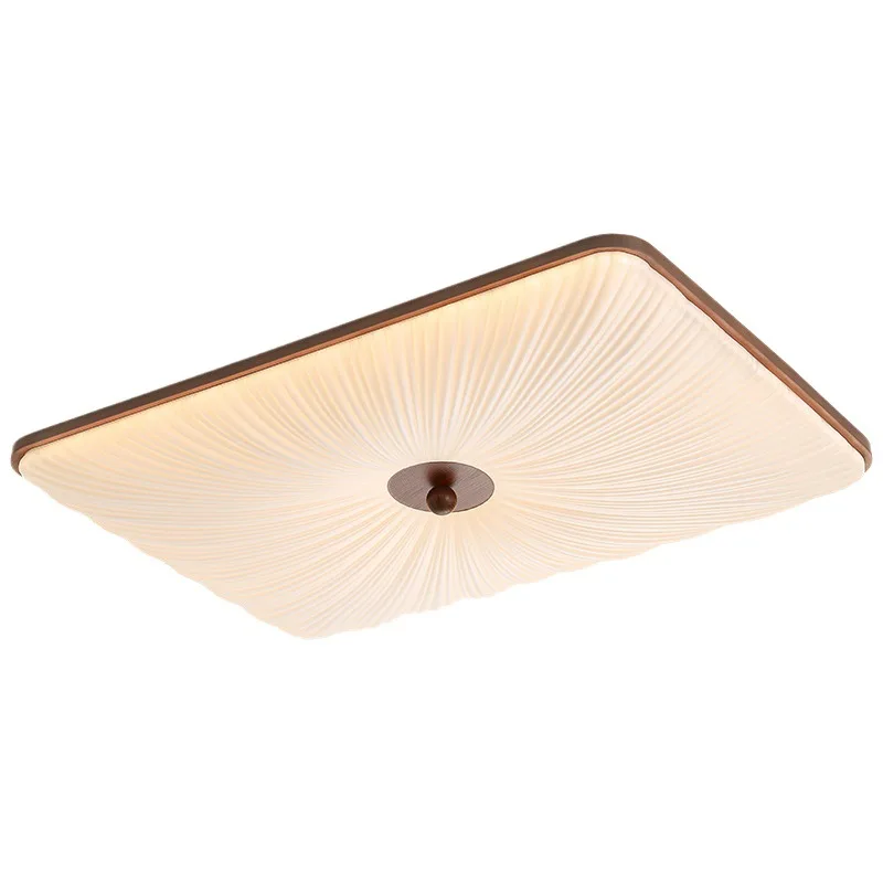 

Black walnut living room ceiling light solid wood medieval eye protection whole house main light bedroom study led lamps Daquan