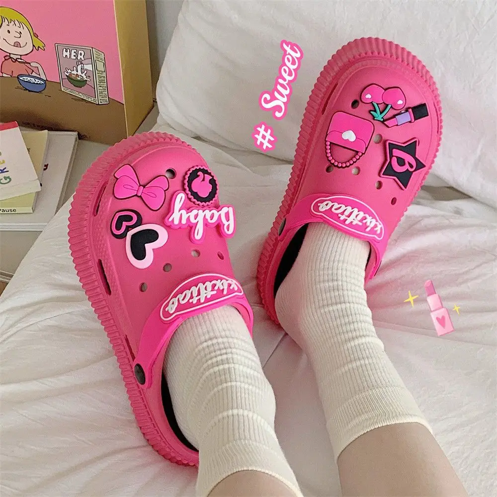 Barbie Adults Croc Kawaii Trendy Movie Slippers Stylish Color Soft Non-Slip Fashion Sandals Cartoon Lovely Girls Christmas Gift