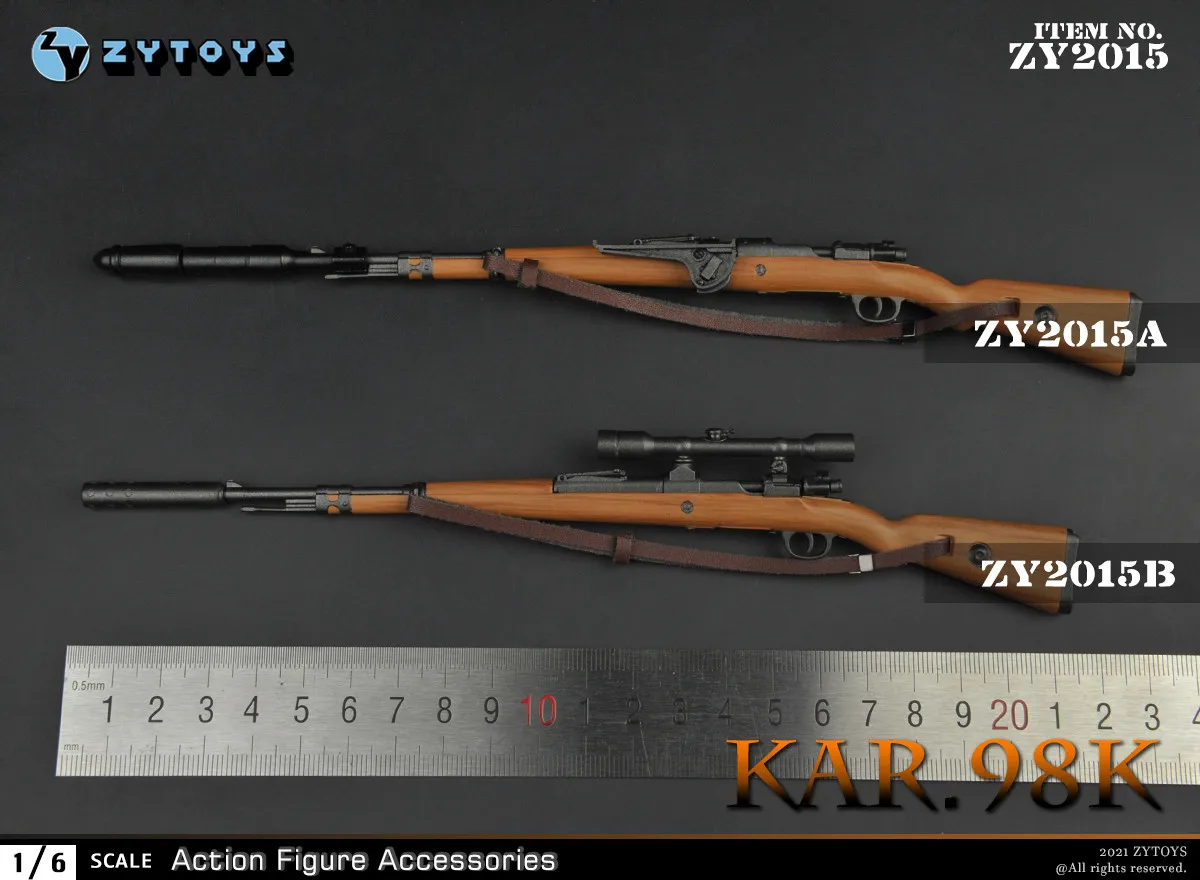 

ZY2015 1/6 Scale 98K Rifle WWII Arms Weapon Sniper Plastic Model KAR.98K Bullet Toy Fit 12'' Action Figure Military Collection