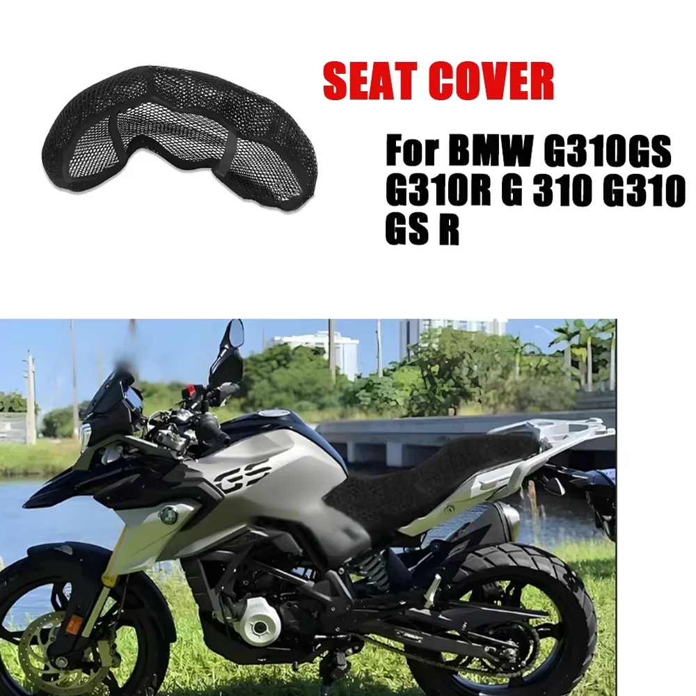 

Для BMW G310GS G310R G 310 G310 GS R 3D противоскользящая подушка сиденья мотоцикла, сетчатый защитный чехол на сиденье, тканевый черный аксессуар