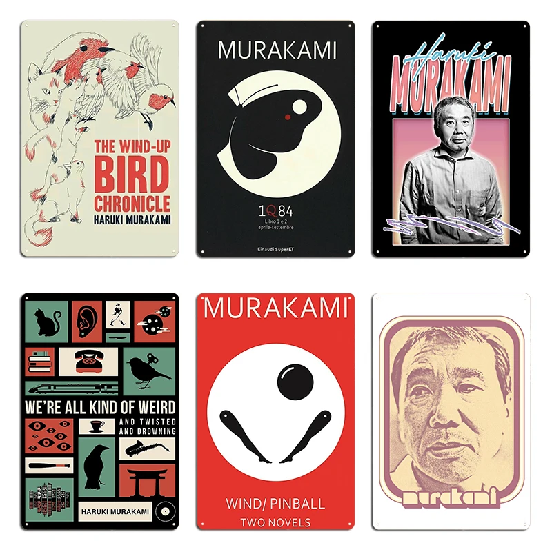 Haruki Murakami birds HD Pinball Metal Plaque Garage Club Party Wall Decor Printed Tin Sign Poster