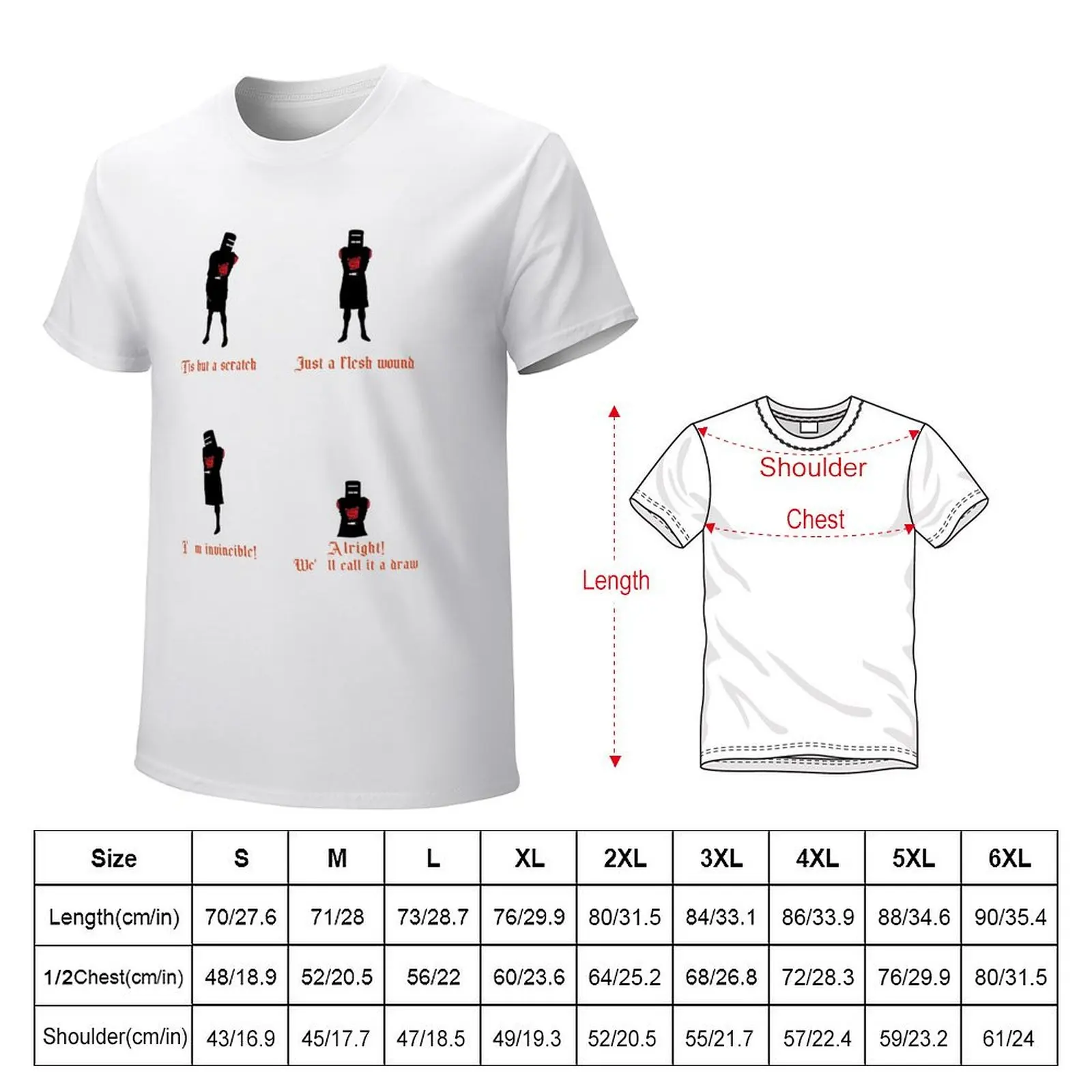 Depreciation of Black Knight T-shirt blanks sports fans summer top mens t shirts pack