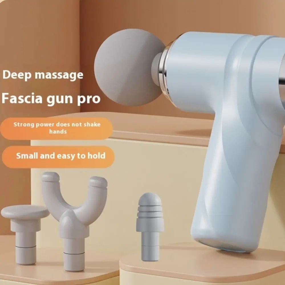 

Electric Mini Fascia Massager 6-speed 4-type Heads Muscle Relaxation Massager All-round Self-assist Massage