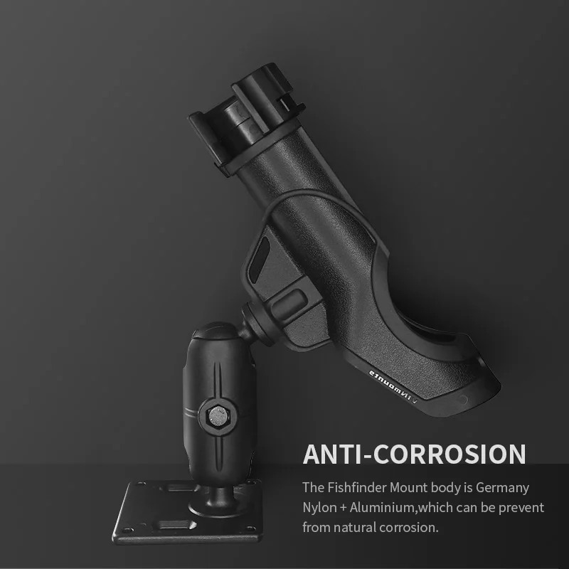 VIN frees your hands.Fishing rod holder,equipped with a 9.5cm dual-hole arm and a 1.5inch ball base,compatible with RAM mounts view 3