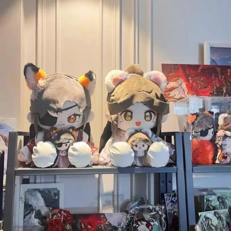 Minidoll Xi Ying Xing Yue Series دمية محشوة مرخصة رسميًا Huhu وضعية الجلوس المسؤولين السماويين يبارك المحيطة