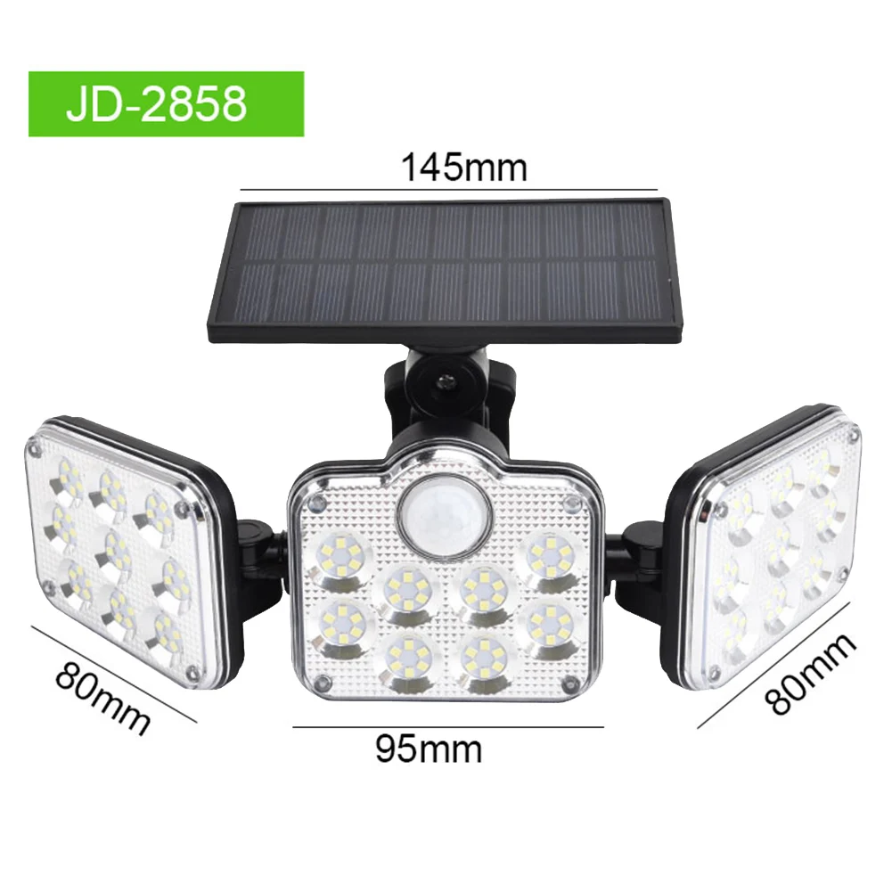 145 ไฟ LED พลังงานแสงอาทิตย์ IP65 กันน้ํากลางแจ้ง Motion Sensor โคมไฟพลังงานแสงอาทิตย์โพสต์แสงมุมกว้างความสว่าง Garden YARD Wall โคมไฟ