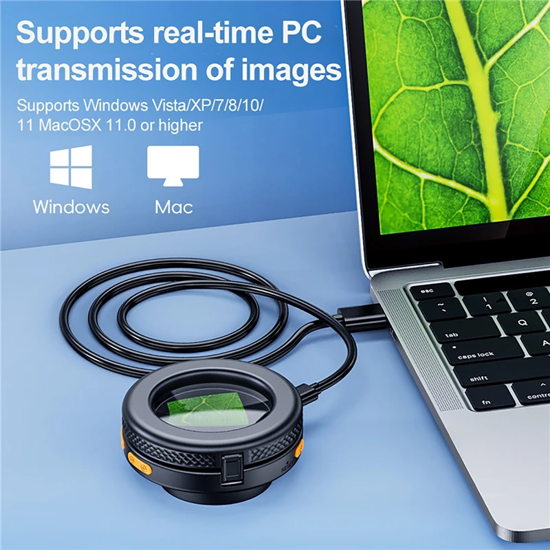 

500X Digital Handheld Microscope 2MP 2Inch IPS Screen Foldable Magnifier with 8 LED Light for Electronics Jewelry Watch Repair