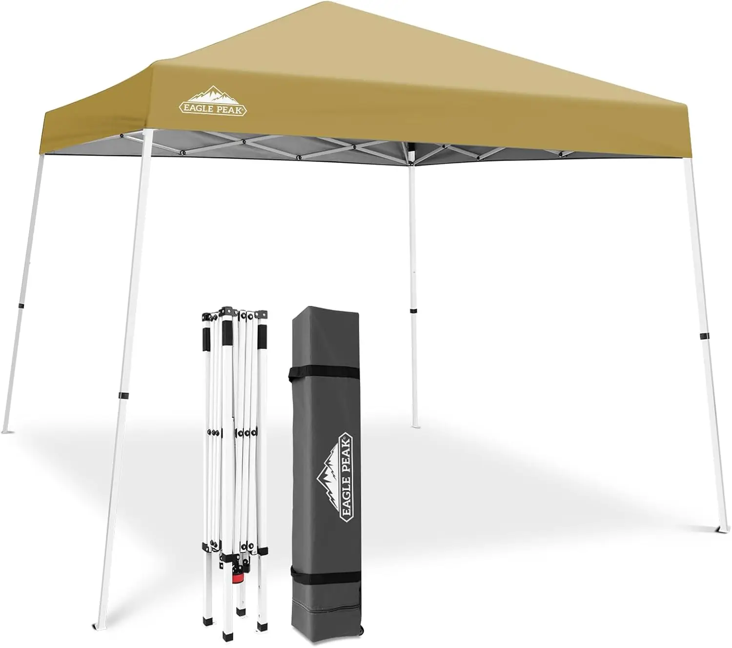 10x10 Slant Leg Pop-up Canopy Tent Easy One Person Setup Instant Outdoor Beach Canopy Folding Portable Sports Shelter 10x10 B