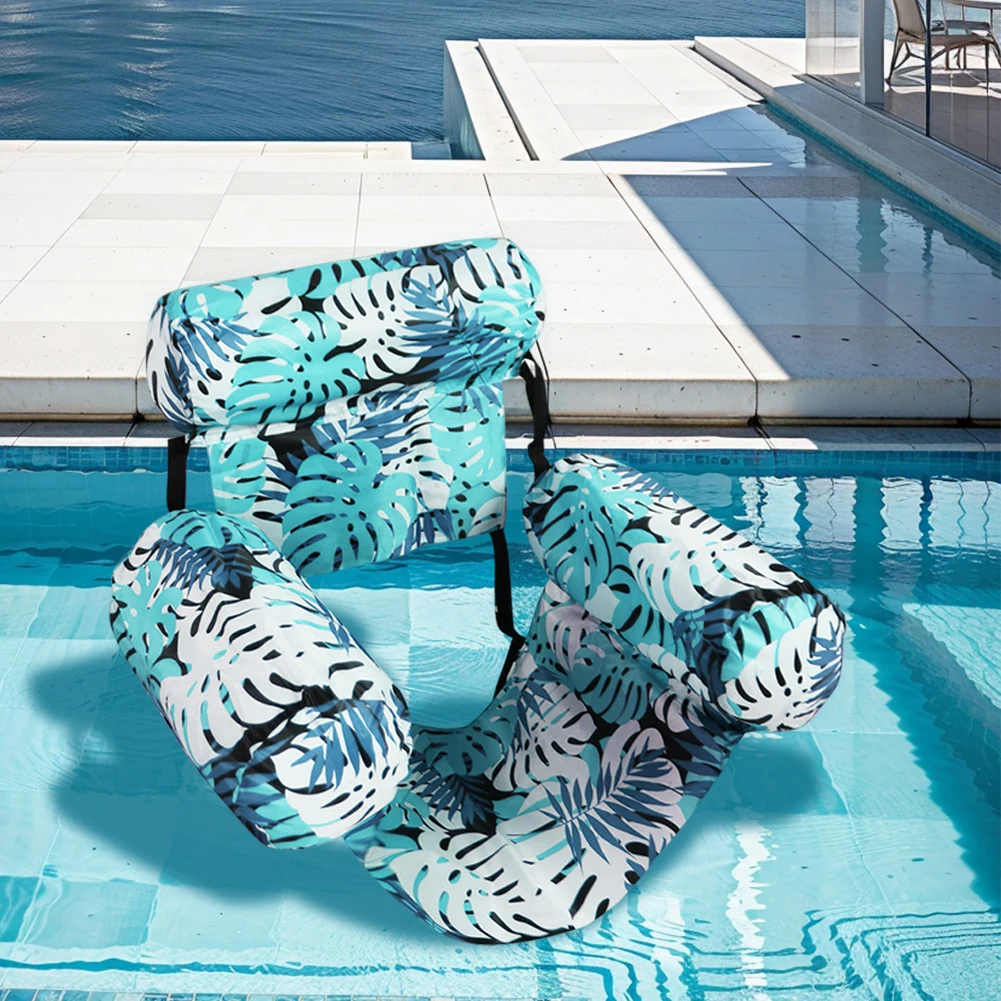 Inflatable Pool Float Floating Lounger Chair with Arm & Backrest Pool Lounge Float Water Floating Recliner for Pool Lake Beach