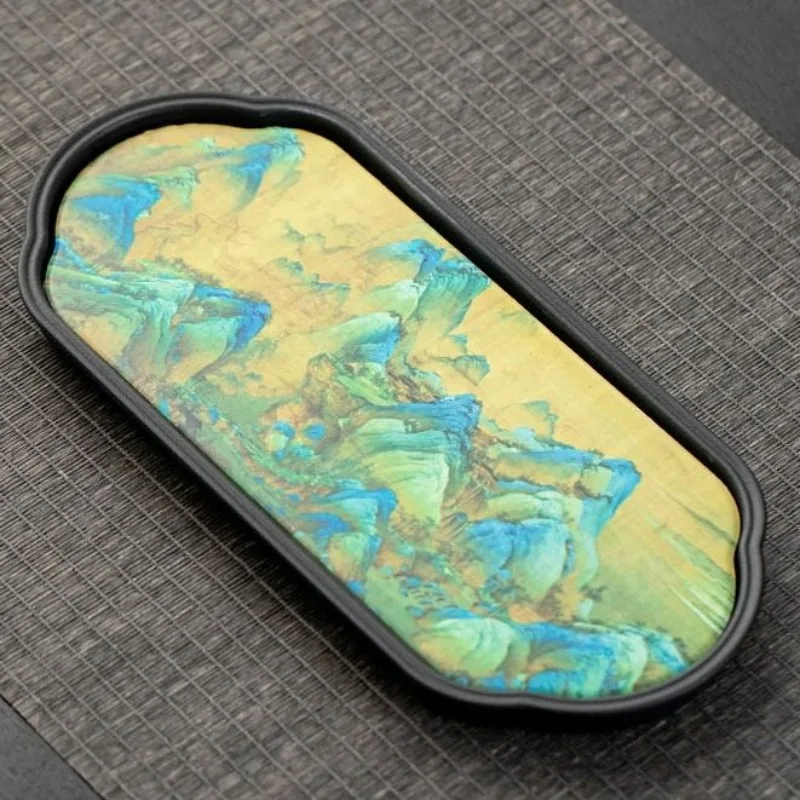 Ceramic Luxury Tea Tray Accessories Office Storage Chinese Ceremony Rectangle Tea Tray Coffee Pot Bandejas Home Decorationgs