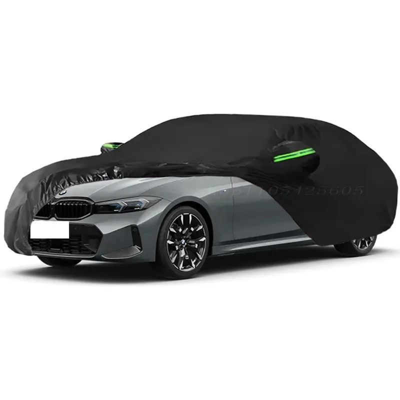 For BMW 3 Series Car Cover Outdoor Sun Shade Rain Snow Dust Frost Resistant Anti-UV Cover Waterproof All Weather for Automobiles