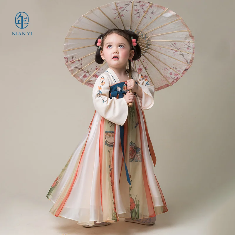 Costume traditionnel Hanfu chinois, robe de princesse orientale, élégance, Tang, danse de la dynastie, Style ancien