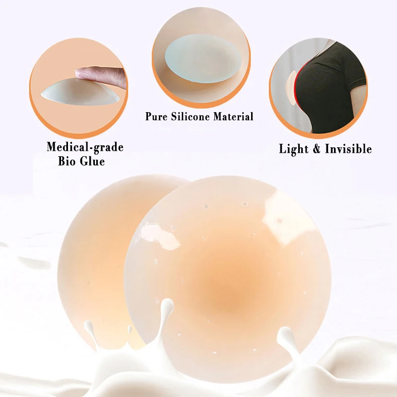 Silicone Nipple Cover Liners Adhesive Breast Boob Tape Invisible Chest Stickers For Women Sticky Bra Pads Intimate Accessories